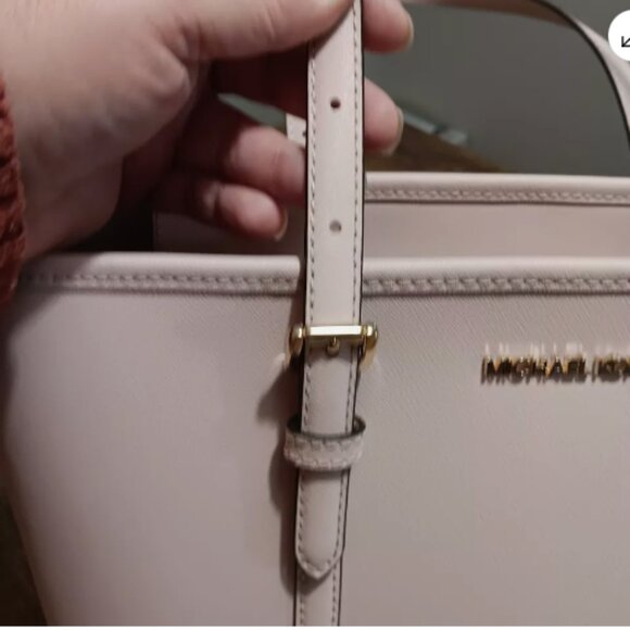 Michael Kors Jet Set‎ Travel Powder Blush Leather Shoulder Tote NWT" - Picture 8 of 9